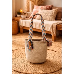 Colombian Wayuu Bag Nude