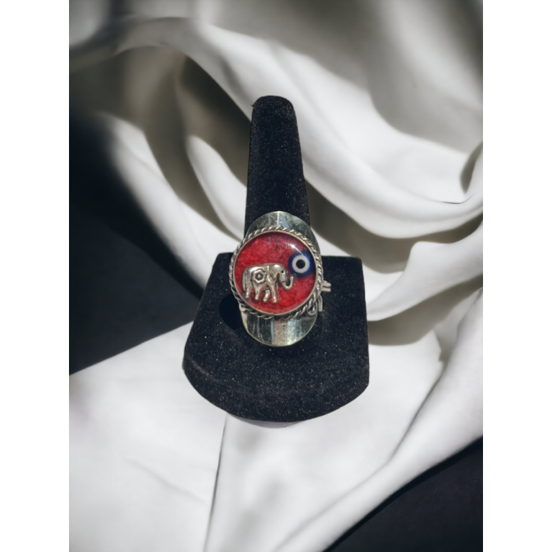 Rings, Red Elephant Round Ring