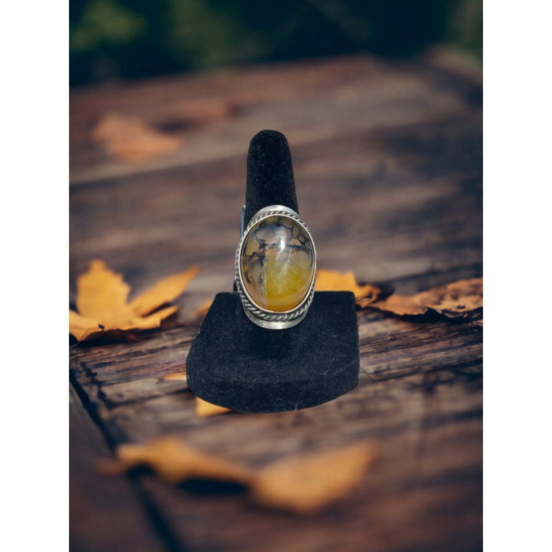 Rings, Yellow and Brown Oval Ring