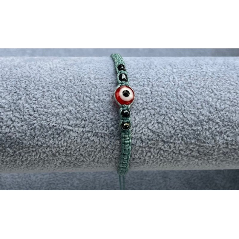 Bracelets, Evil Eye Teal and Red Bracelet