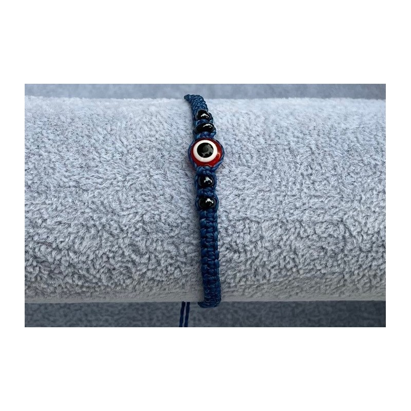 Bracelets, Evil Eye Blue, Black and Red Bracelet