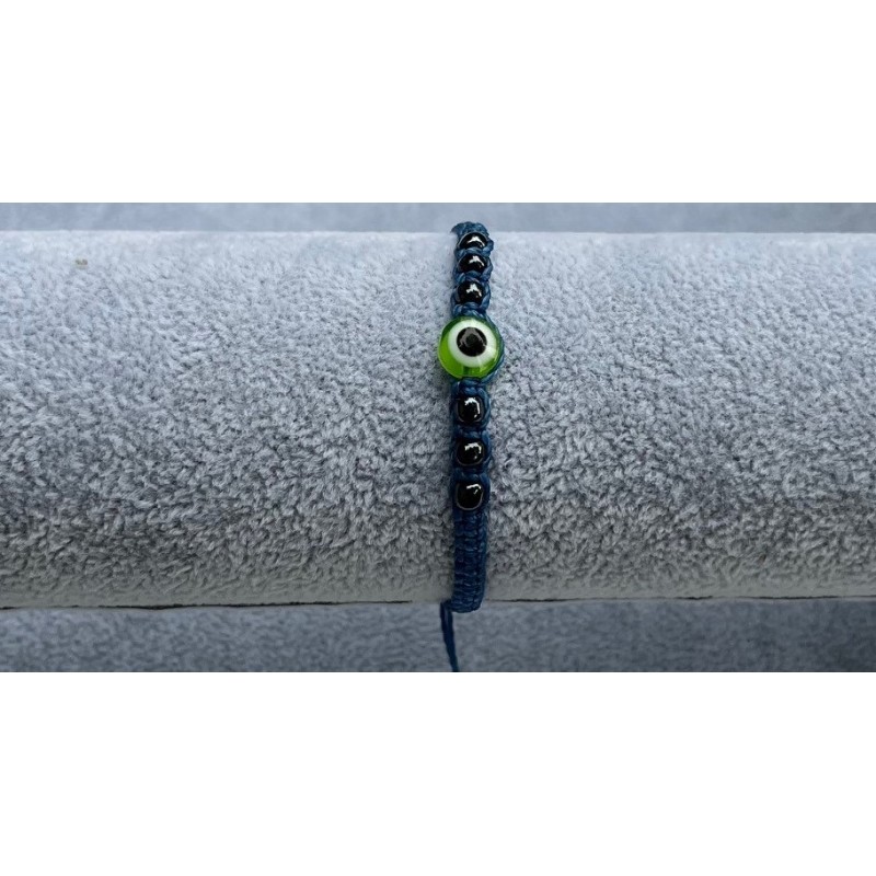 Bracelets, Evil Eye Blue, Black and Green Bracelet