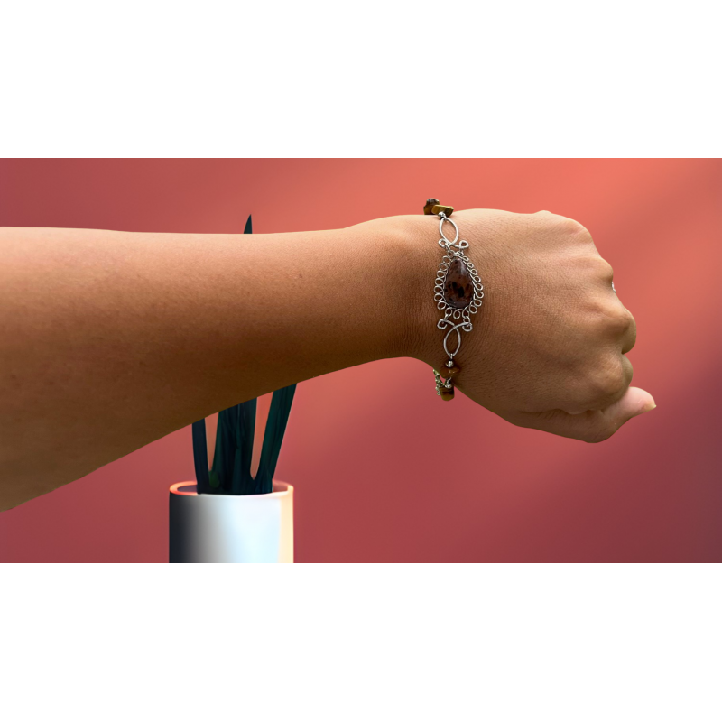 Bracelets, Black and Brown Drop Bracelet